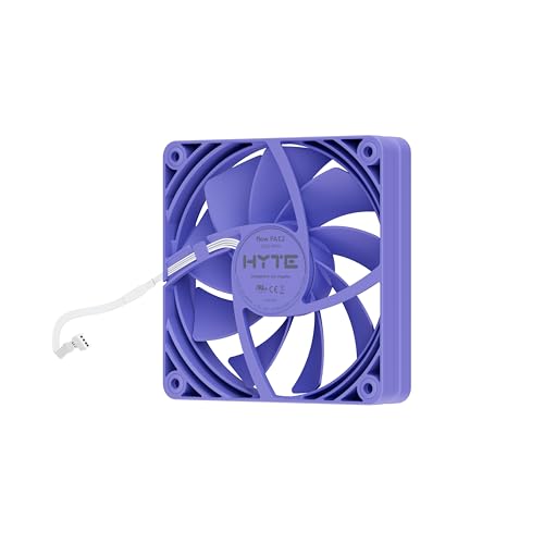 Image of Hyte Flow FA12 120mm PC Case Fans 4-Pack, High Performance, Low Noise, 1500 RPM, 4-Pin PWM, Fluid Dynamic Bearing - Taro Milk (Purple)