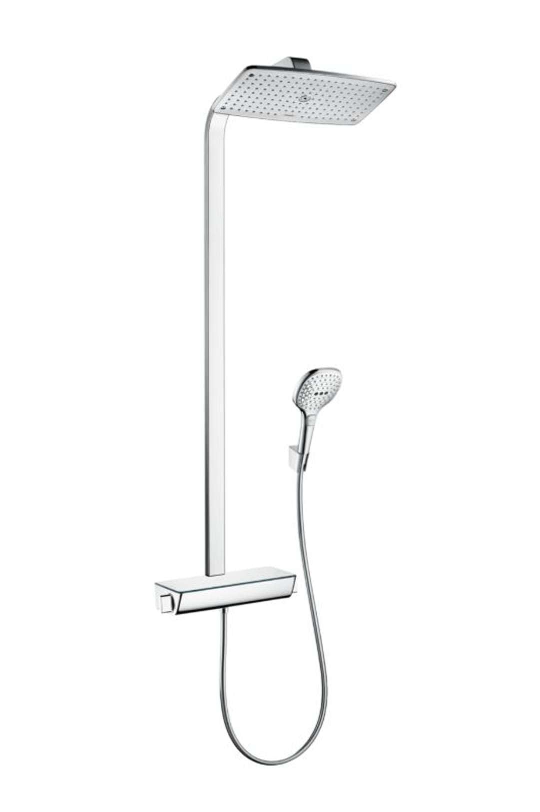 Hansgrohe Raindance Alive Select S Duschset – Mit EcoSmart, 3 Strahlarten (PowderRain, RainAir, Massage), Duschkopf 125 Mm, Schlauch & Stange