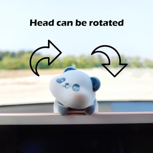 Image of Cute Furry Animal Rear View Mirror Accessories, Car Dashboard Decoration