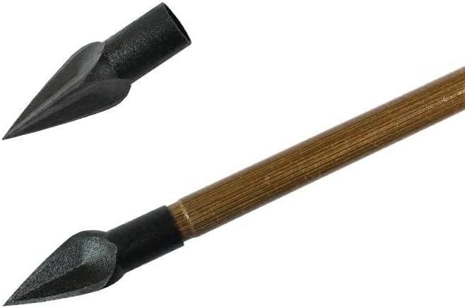 10pcs 8.0mm External Thread Tri-Lobe Arrowhead, Traditional Vintage Tri-Lobe & Leaf-Shaped Target Head for Archery Equipment