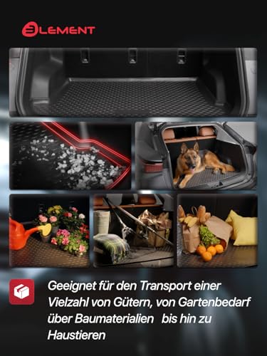 Element Kofferraummatte Kofferraumwanne passend für Cupra Formentor (I Rest) | 2024 - | untere Ladebodenstellung | 100% passgenaue Antirutschmatte Auto, Gummimatte Auto, Kofferraum Schutzmatte