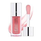 Plumping Lip Oil, Hydrating Lip Gloss Tinted Lip Balm Transparent Lip Care, Big Brush Head Glitter S