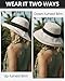 Senker Fashion Sun Hats for Women UV Protection, Waterproof Ponytail Wide Brim Bucket Hat for Summer Beach Gardening Travel Beige