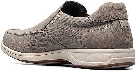 Florsheim Men's, Lakeside Canvas Moc Slip On Grey 8 M | Image 4