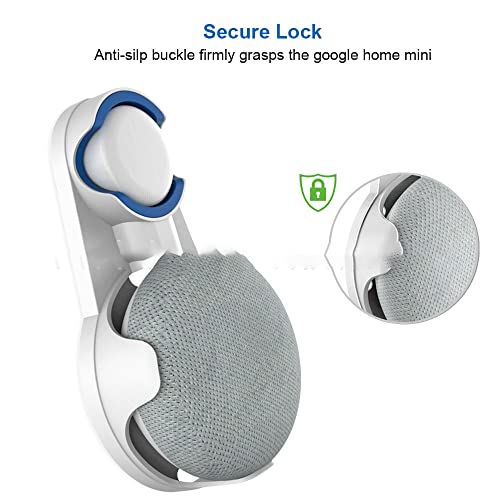 Soporte de pared para Google Home Mini sin tornillos de diseño compacto negro 2