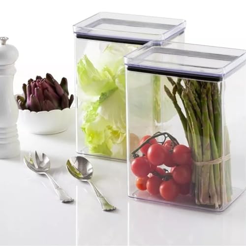 Conjunto com 2 (dois) potes herm&eacute;ticos Organizadores Organizar e Armazenar tamanho grande 4.2...