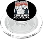 Senderismo - Cordillera Cantábrica PopSockets PopG...: ¿Alguien ha dicho Cordillera Cantábrica? Sube a la montaña con este motivo montañero. Este diseño lleva el lema ''Hike. Respira. Montañas Cantábricas''. Perfecto para tus próximas vacaciones en España. ¿Qué puede haber mejor que hacer senderismo y es...