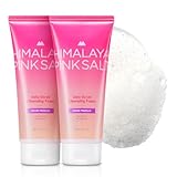 HIMALAYA PINKSALT Daily Scrub Cleansing Foam Gentle Moisture, 6.7 fl oz 2 Pack - Hyaluronic Acid Facial Cleanser for Dry Skin, Mild Acidic Foam Cleanser, Facial Scrub, Korean Skin Care