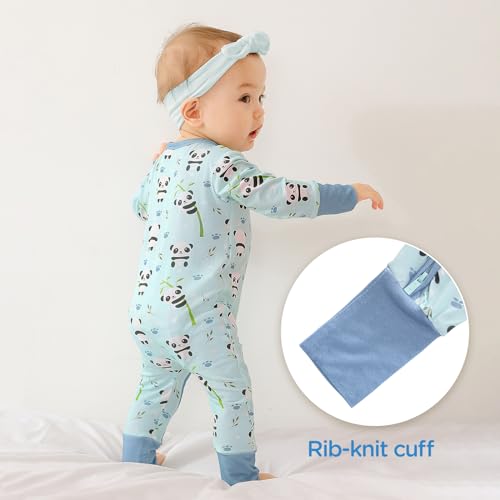 Zippered Viscose from Bamboo One-Piece Footless Sleepers Rompers Newborn - 3 Years4