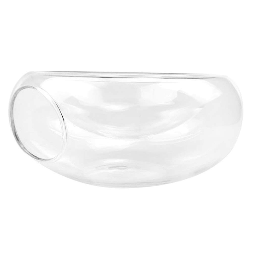 Housoutil Glass Tableware Storage Fruit Bowl Fruit and Vegetable Bowl Creative Dry Ice Vegetable Bowl Fruit Salad Bowl Transparent Glass Bowl