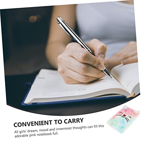 NUSITOU Cat Diary Notepads for Kids Travel Notebook Pocket Sized Notebook Agenda Legal Pad Plush Cat