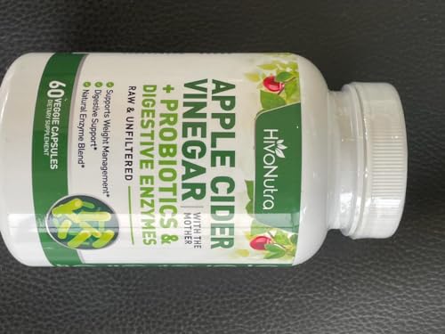 HivoNutra 3-in-1 Apple Cider Vinegar Capsules Probiotics & Digestive Enzymes for Women & Men Keto Diet Promotes Gut Health & Bloat Relief - Vegan ACV Pills with Mother
