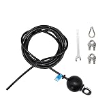 ValueHall Gym Kabel Draht 2.5M/8.2FT Gym Kabel Draht Fitnessgerät Stahlseil 5mm Ersatzseil Kraftstation für Latzug Kabelzug Seilzug Fitness Gym Riemenscheibensystem Arm-Krafttraining V3A08