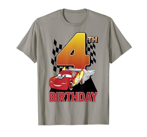 T-shirt 4 ans Flash McQueen pour fête d'anniversaire à thème Cars