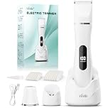 Rasoio Elettrico Donna Parti Intima - Depilatore Corpo Donna Tutto-In-Un IPX7 Impermeabile, Trimmer Intima per Viso, Ascella e Braccia con 4 Peines, Schermo LED e Ricarica USB, Regalo di Anniversario