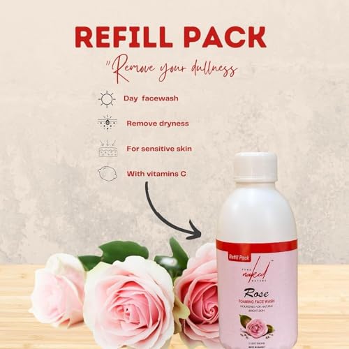MAHANT Rose Foaming Face Wash for Fresh & Radiant-Looking Skin | Gentle Cleanser with Refreshing Rose Extract – Refill Bottle, 100 ml image 4