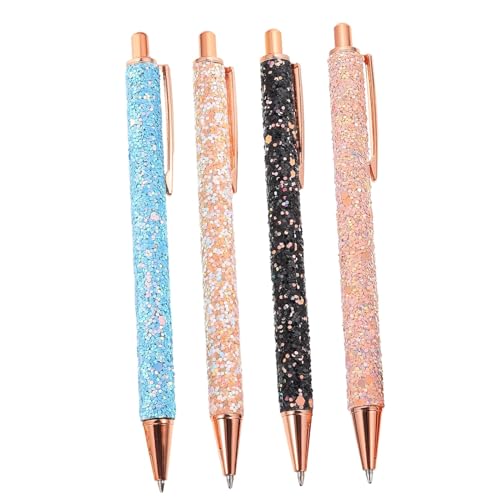 Stylo roller et stylo à bille gel en métal, lot de 4 stylos multicolores