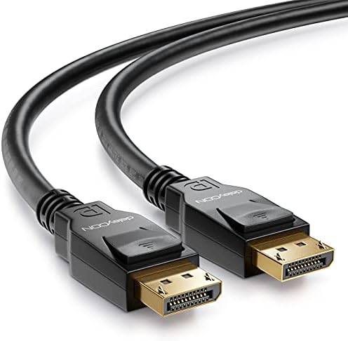 deleyCON 5m (16.40 ft.) DisplayPort 8K Cable 1.4-1080P to 8K - Optimal for Gaming Monitors up to 240Hz PC HBR3 DSC HDR-10