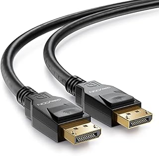 deleyCON 5m (16.40 ft.) DisplayPort 8K Cable 1.4-1080P to 8K - Optimal for Gaming Monitors up to 240Hz PC HBR3 DSC HDR-10