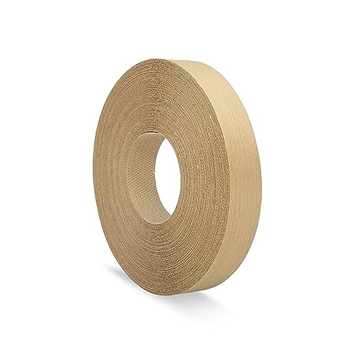 Birch Wood Veneer Edge Banding 1 inch x 25 ft Pre Glued Adhesive Edging Trim Tape Iron On Flexible Strip Roll Laminate Cabinate Countertop Furniture Shelf MDF Board Paintable Molding Easy Trimmer