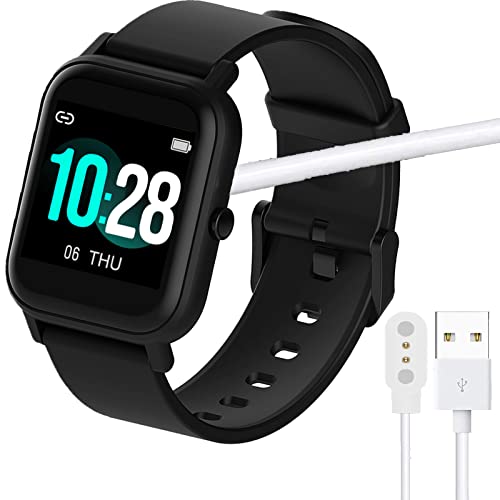 Compatible with Blackview R3 Pro Charger, Magnetic USB Charging Cable Replacement Charger Compatible with Blackview R3 Pro/R3 Smartwatch/X2 Smartwatch/X1 Smartwatch/IOWODO R3 Pro (2 Pack-Black+White)