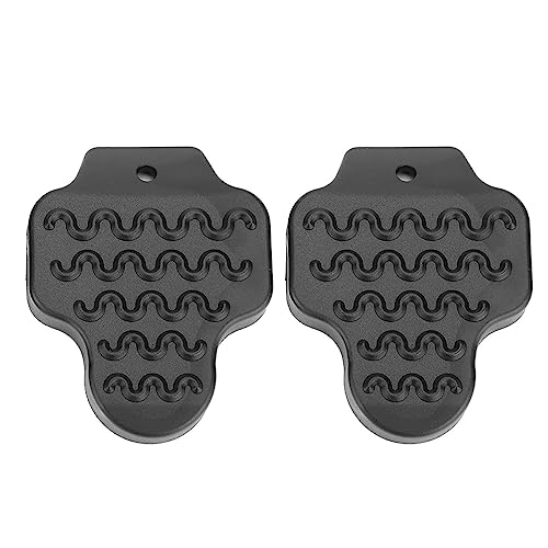 Dioche Cleat Cover, Black Rubber Pedal Cleat Protective Cover Riding Shoes Part 1 Pair(H-KEO)