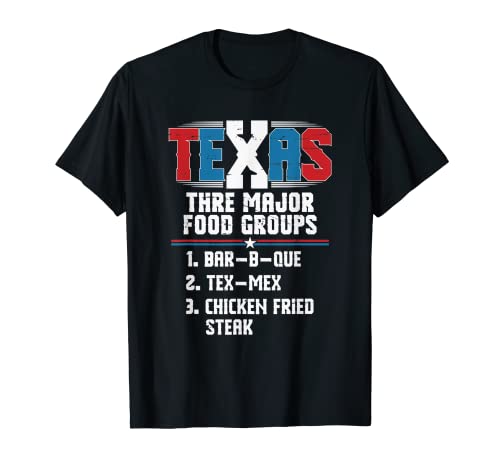 Maglietta divertente con bandiera del Texas Pride - Food from Texas BBQ Tex-mex Maglietta