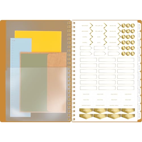 Cambridge Workstyle Focus 2026 Weekly/Monthly Planner, Small, 8.5" W x 6" H, Twin Coil Binding, Tan Poly Cover, Bilingual (1606-200F-07) by Cambridge - Image 7