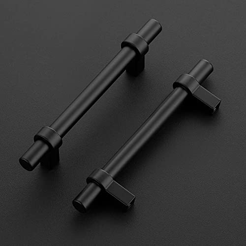Image of Ravinte 30 Pack 6 Inch Cabinet Pulls Matte Black Kitchen Cabinet Hardware Cupboard Handles with Square Base 6 inch Length,3.75 inch Hole Center