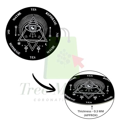 Image of Vastu Evil Eye Pendulum Board |Size- 6inch Approx | Metaphysical Message Board for Witchcraft with Brass (Pendulum Assorted) Acrylic Divination