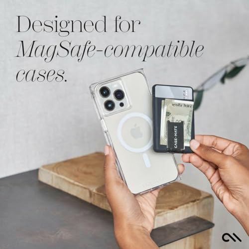 Image of Case-Mate 3in1 Magnetic Wallet for iPhone - Card Holder with Stand - Black | MagSafe Wallet Case [Holds up to 2 Cards + Cash] Detachable Magnetic Phone Card Holder for iPhone 17 Pro Max /16 /15 /14 /Pixel10