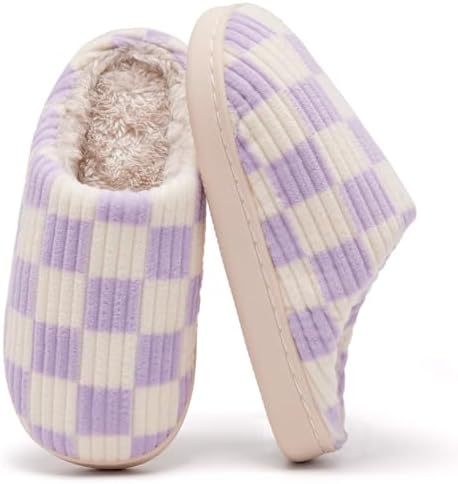 Guyarns Hausschuhe Kinder Jungen Mädchen,mit Plüsch Kinder Winter Warme Hausschuhe aus Memory-Schaum Rutschfeste Sohle Haus Pantoffeln drinnen draußen