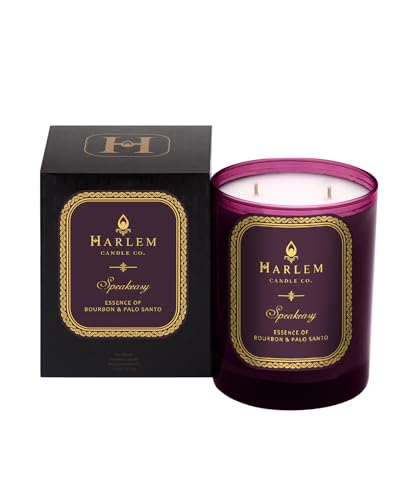 Harlem-Candle-Co-Speakeasy-Luxury-Candle-11-oz-Burgundy-Glass-Jar-Double-Wick-Soy-Wax-Gift-Box-Palo-Santo-Cardamom-Incense-Bourbon-Licorice-Tobacco-and-Pachouli-80-Hour-Burn Harlem Candle Co Speakeasy Luxury Candle 11 oz Burgundy Glass Jar Double Wick Soy Wax Gift Box Palo Santo Cardamom Incense Bourbon Licorice Tobacco and Pachouli 80 Hour Burn