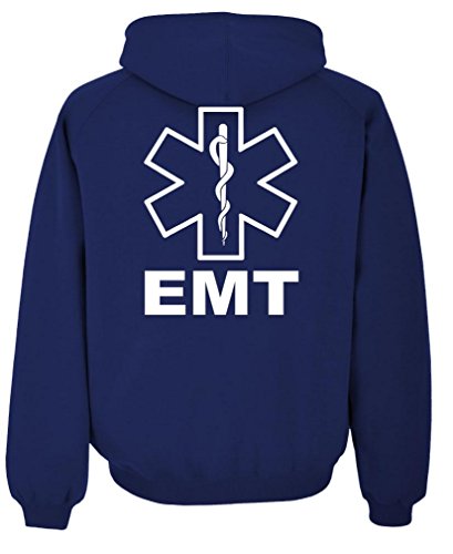 v2 EMT - emergency medical technician 911 - Mens Pullover Hoodie, L, Navy