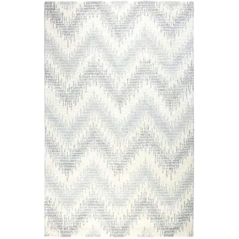 Lillian Lillian August Luisa Roe Modern Chevron Area Rug, Ivory/Blue, 8'x10' Cover