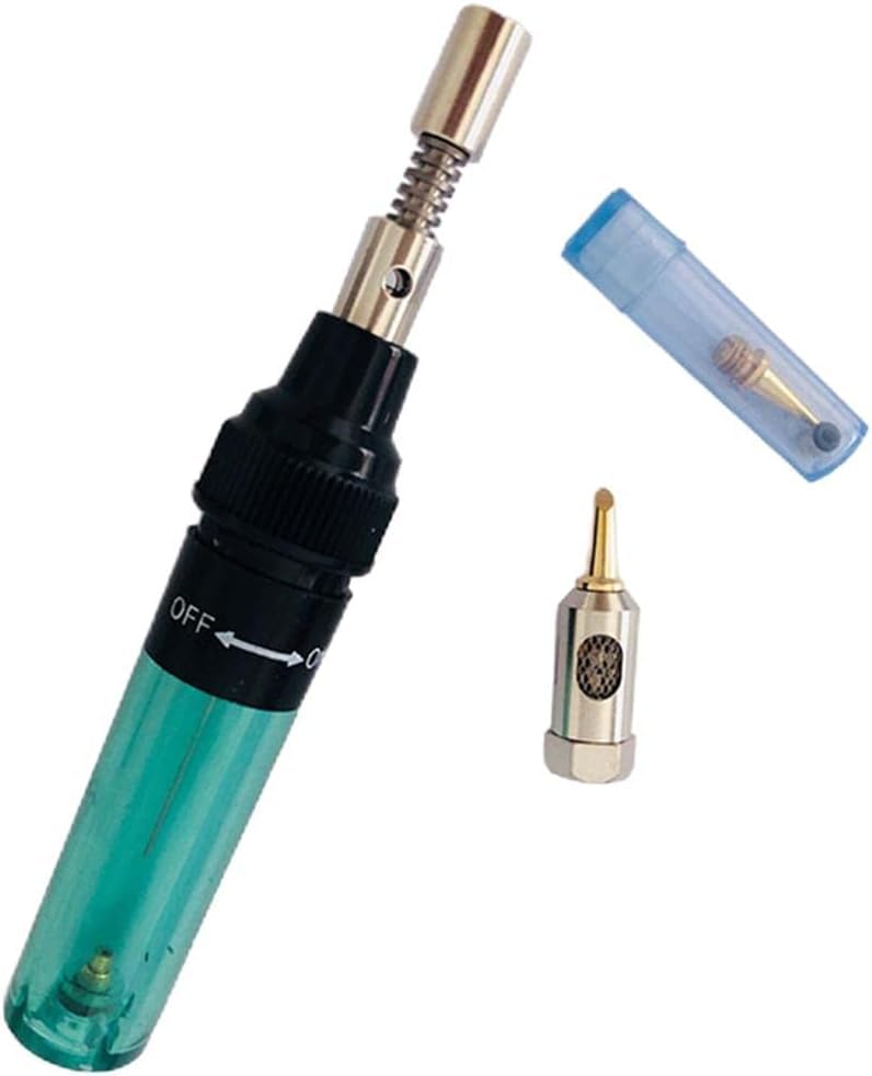 YUMILI Pluma de soldadura por soplado de gas, soldador de gas, antorcha de hierro butano, herramienta inalámbrica portátil para reparación de PC, aplicación electrónica, tipo bolígrafo 3 en 1 con