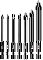Kit com 7 Brocas de Titânio Liga Dura Universal – 3 a 12mm para Metal, Madeira e Plástico