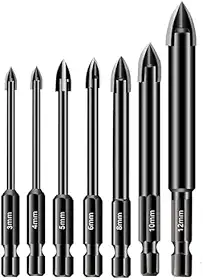 Kit com 7 Brocas de Titânio Liga Dura Universal – 3 a 12mm para Metal, Madeira e Plástico