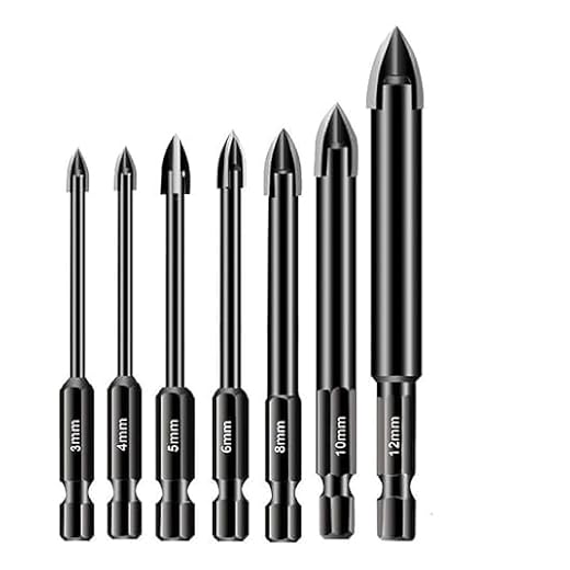 Kit com 7 Brocas de Titânio Liga Dura Universal – 3 a 12mm para Metal, Madeira e Plástico