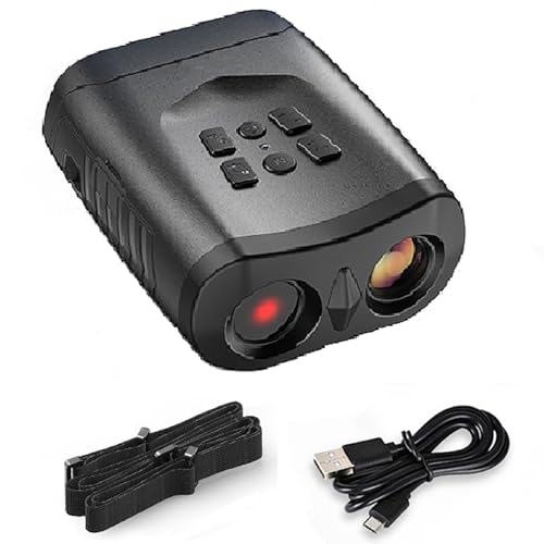 Wlinfetity Prismáticos de visión nocturna infrarroja 4K con zoom óptico de 5x, pantalla LCD de 3 pulgadas y rango de 300 m para exploración al aire libre, color negro