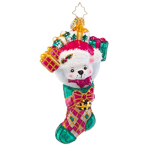 Christopher Radko Hand-Crafted European Glass Christmas Decorative Ornament, Stocking Stuffer