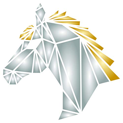 Horse Stencil, 6.5 x 6.5 inch - Geometric Decor Pony Head