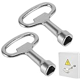 2PCS Meter Box Key, Triangle Gas Meter Electric Box Key, Meter Cupboard Key Bin Key for Gas Water Electric Meter Box Cabinet and Gas Box Access