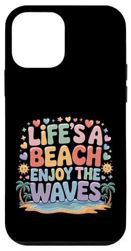 Life's A Beach Enjoy The Waves �ċx�� - �X�}�z�P�[�X iPhone 12 mini �p
