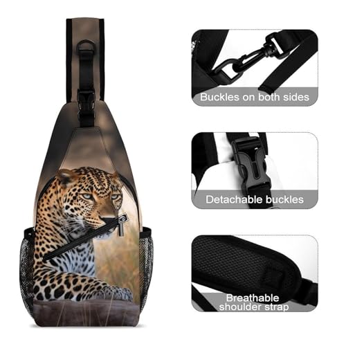 Mochila Deportiva African Animal Sling Bag 38x20 cm miniatura 3