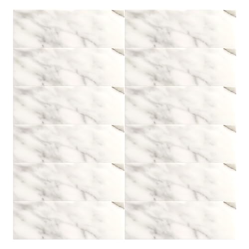 Apollo Tile 4 x 12 in. Subway White Honed Calacatta