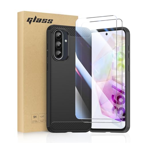 SCL Coque Samsung Galaxy A36 5G + Film Protection Ecran pour Samsung Galaxy A36 5G Noir TPU + 2...