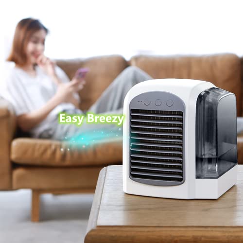 Mini Personal Air Cooler, Usb Compact Coolers, Portable Fan Cooler With Water Tank, For Home Office Bedroom Garden Outdoors, Eco Friendly (Pink) #TOP1