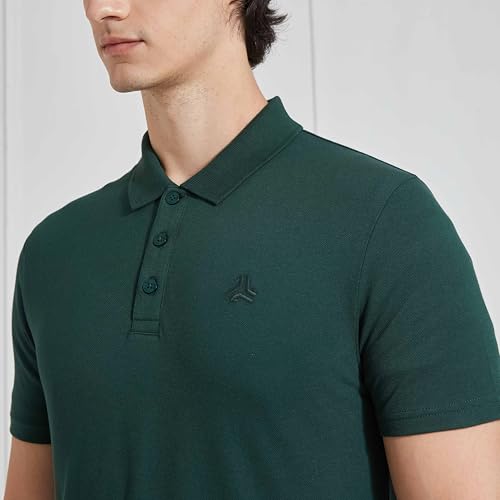 Image of Campus Men Cotton Blend Polo T-Shirt