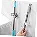 DOITOOL 2pcs Wall Mounted Mop Holder Seamless Adhesive Multi-Function Broom Clip for Home Kitchen and Bathroom Organization Mop Hook Transparent White